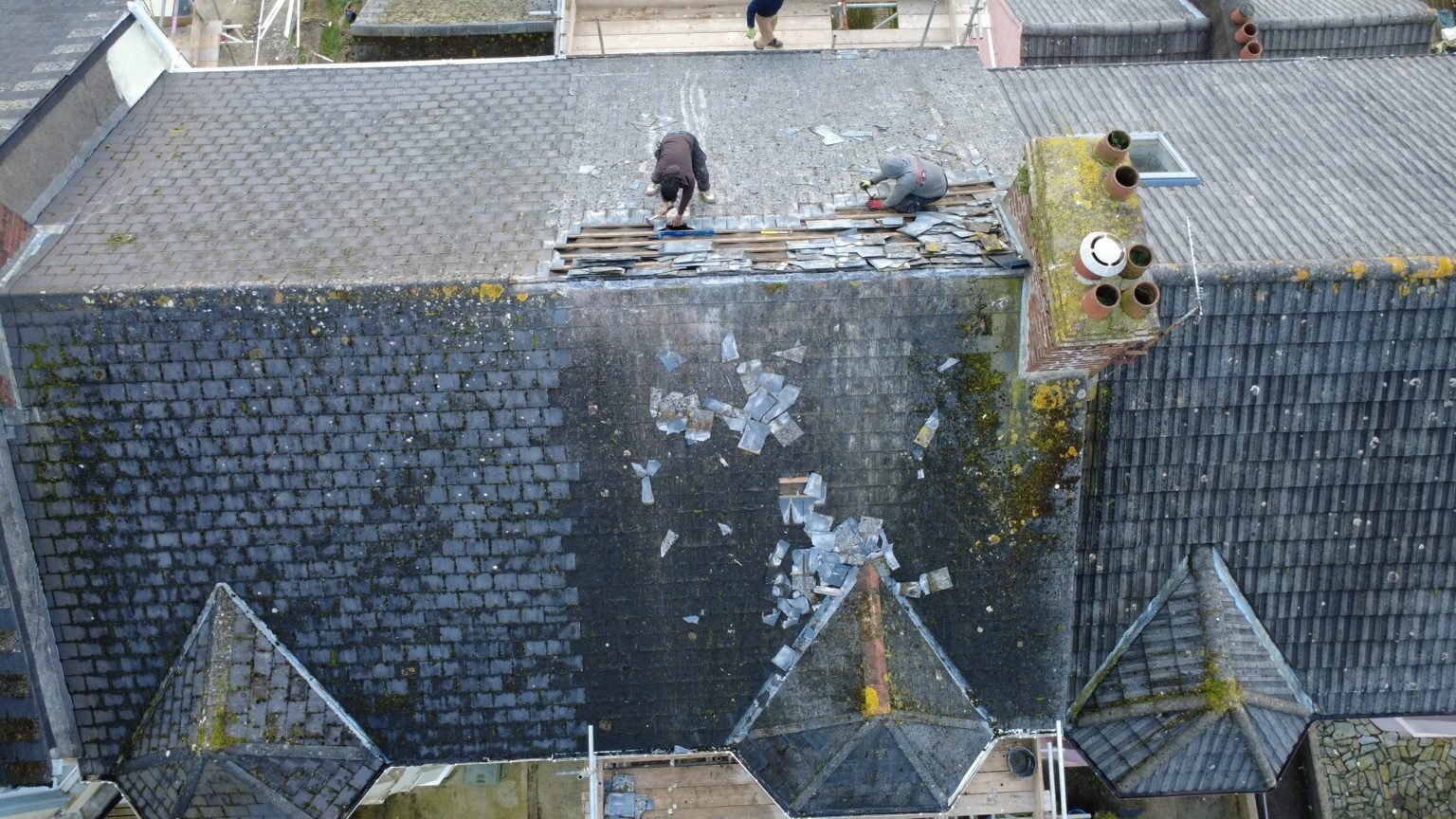 Complete Slate Re-Roof Plymouth project photo